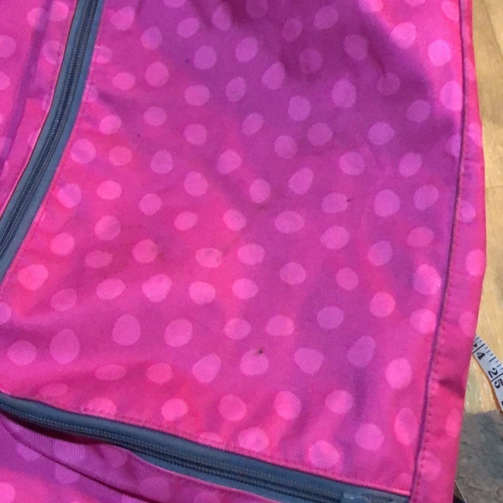 Thirty one duffel bag polka dot travel bag large thirty one bag pink and gray - Picture 10 of 15